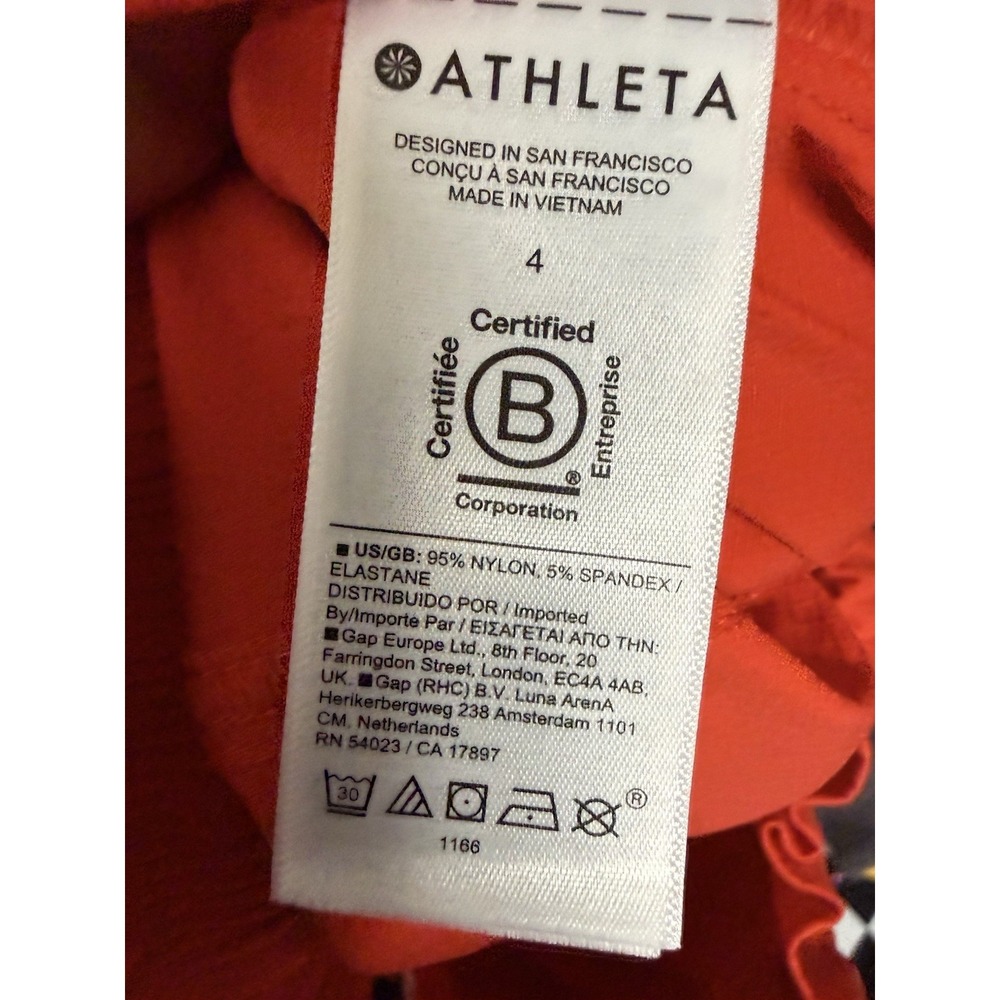 Athleta Trekkie High Rise Parachute Pant In Vermillion Orange Women's Size 4 - Picture 3 of 7